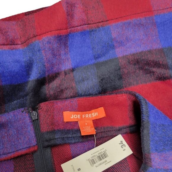 Joe Fresh Fuzzy  Plaid Skirt - Picture 5 of 6
